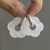 Multicolor Transparent Acrylic Resin Marbling Flower Drop Earrings for Women Gold Color Ear Buckle Jewelry - Image 22