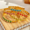 Multicolor Clover Rainbow CZ Stones Tennis Bracelets Bangles for Women Gold Plated Stainless Steel Jewelry - Image 1