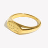 Stainless Steel Number 11:11 Oval Pattern Ring Suitable For Ladies Gift Gold Plated Jewelry - Image 2