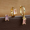 3pcs Stainless Steel Square Cubic Zirconia Hoop Earring Set For Women Tragus Cartilage Earring Piercing Jewelry Accessories Gift - Image 5