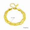 Dieyuro 316L Stainless Steel 3in1 Crossover Snake Chain Necklace Bracelets For Women Girl Jewelry Set - Image 34