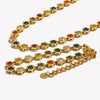 Multicolor Round Zircon Necklace Bracelet Pvd Plated Stainless Steel Party Shiny Chic Jewelry - Image 2