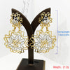 Vintage Women Earrings Jewelry Two Tone Big Drop Earrings Wedding Party Gift - Image 3