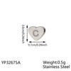 Carlidana High Polish Stainless Steel Silver Color 7 6mm Engraved Letter Alphabet Initial Perforated Heart Charm Accessories - Image 15