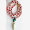 Glass Bead Necklace with Pumpkin Beads and Tree or Fish Pendants - Image 10