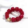 Acrylic Square Beads Elastic Bracelets for Women Boho Irregular Stone Shape Beaded Handmade Bracelet Bangle Retro Jewelry Gifts - Image 8