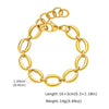 Stainless Steel Oval Chain Bracelet for Women, Gold Plated Chunky Link Bracelet Wristband, Jewelry - Image 7
