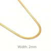 Stainless Steel Herringbone Necklace in 2 mm to 5 mm Widths and 40 cm to 50 cm Lengths - Image 10