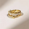 A Niche Two-Color Four-Ring Copper Jewelry Ring, Style, Stacking Artifact, Suitable For Young Wome Jewelry - Image 5