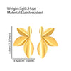 Stainless Steel Earrings Elegant Elegant Design Flower Petal Earrings For Women Jewelry Party Favors - Image 5