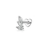Silver Zircon Stud Earrings 1PC Eight pointed star Women Gold/Silver Heart Flat back piercing Jewelry Gift - Image 16