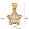Cute Colourful Star Snowflake Sun FLowers Gold Charm Pendant, Cubic Zirconia CZ Paved,Jewelry Necklace Accessories - Image 8