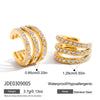 Delicate Cubic Zirconia Earrings For Women Gold Plated Stainless Steel Clip Earrings Simple Jewelry Gift - Image 9