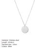 Minimalist Round Pendant Necklace for Women Stainless Steel Clavicle Necklace Long Chain Jewelry Statement Girl Gift - Image 21