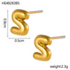 26 Initial Letter Stainless Steel Metal Creative Stud Earring For Women Anti Allergic Ears Jewelry Classic Letter Earring - Image 22