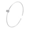 gold plated micro-set zirconia 26 letters A-Z simple unisex bracelet lucky letters bracelet silvery - Image 10