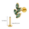 Titanium 16G Leaf Stud Earring Moss Agate Marquise Helix Conch Tragus Cartilage Piercing Jewelry - Image 13