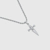 Punk Stainless Steel Sword Cross Pendant Necklaces Twists Chain Hip Hop Choker Necklace for Women Men Jewelry Gifts - Image 2