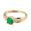 Delicate Gold with Circle Cut Emerald Zircon Rings for Women European Golden Jewelry Wedding Elegant Rings Lovers Gifts - Image 7