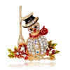 18Styles Christmas Xmas Brooches Lapel Pin Crystal Santa Snowman Wreath Elk Bells Tree Jewelry Happy Year Gift for Friends - Image 16