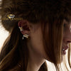 Gold Plating Geometric Bar Stud Earring Ear Clip Micro Pave Bling CZ For Women Unique Design Party Jewelry - Image 2