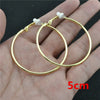 Large Circle Clip-On Earrings with Metallic Finish - Image 19