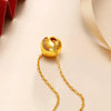 Gold Round Ball Bead Necklace for Women Bride Wedding Engagement Yellow Sand Bead Chain Neck Lace Jewelry Christmas Gifts - Image 2