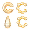C-Shaped Clip-On Ear Cuff with Water Drop Detail - Image 21