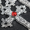 Y2K Punk Crystal Big Cross Pendant Necklaces for Women Men Gothic Irregular Cross Clavicle Chain Necklaces Aesthetic Jewelry - Image 5