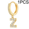 A-Z Letters Initial Pendant Earrings Hoop Earrings Men Golden Color Jewelry Earring Alphabet Name Earrings Women 1pcs - Image 27
