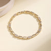 Elegant Minimalist Inlaid Cubic Zirconia Rectangle Oval Link Chain Bracelets For Women Wedding Party Daily Jewelry - Image 9