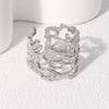 Stainless Steel Lava Irregular Hollow Ring for Women Metal Texture Daily Simple Stylish Golden Rings Jewelry - Image 21