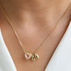 Delicate Heart Pink Zircon Mini Letter Pendant Necklace for Women Gold Plated Balloon Bubble Initial Alphabet Jewelry - Image 3