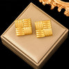 316L Stainless Steel Gold Color Twist Hoop Earrings For Women Holiday Gift Ear Buckle Jewelry - Image 7