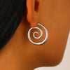 Metal Texture Conch Spiral Stud Earrings Women Stainless Steel Beach Seaside Holiday Summer Jewelry Gifts - Image 6