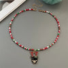 Christmas Necklaces for Women Girls Handmade Rice Beads X'mas Tree Santa Claus Snowman Gift Necklace Pendant Year Jewelry - Image 8