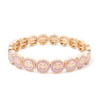 Happy Bangle Paved Diamond Enamel Beaded Bracelets For Women Boho Gold Color Elastic Bracelets - Image 9