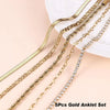 5Pcs Ankle Bracelets Gold Plated Stainless Steel Cuban Link Chain Ankle Set for Women Summer Beach Jewel - Image 6