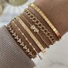 Thin Colorful CZ Paved Gold Color Bangle For Women Micro Paved Cubic Zirconia Sparking Jewelry - Image 4