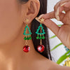 Christmas Tree Zircon Crystal Star Silver Color Earrings Stud Dangle Xmas Jewelry Women Party Gift - Image 30
