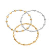 Triple-Tone Beaded Bracelet with Adjustable Fit - Image 1