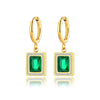 Stainless Steel Geometric Square Hoop Earrings Sparkling Cubic Zirconia Crystal Earrings Jewelry For Women - Image 9