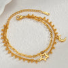 Stainless Steel Star Moon Sparkling Zircon Bracelet Geometric Double Layer Bracelet Party Gift Women Jewelry - Image 4