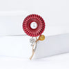 Enamel Flower Brooches for Women Unisex Pearl Plant Pins Banquet Party Backpack Gifts Jewelry Accessories - Image 11