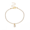 Creative Initial Letter Alphabet Pendant Rhinestone Shiny Beach Anklet Chain Foot Jewelry Ankle Bracelets for Women Boho - Image 24