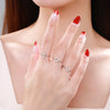 Silver 26 English Letters Adjustable Chain Finger Rings For Women Wedding Anniversary Jewelry - Image 2