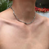 Irregular Wave Shape Chain Men Necklace Advanced Sense Stainless Steel Figaro Cuban Chain Necklace For Men Women Jewelry - Image 4