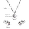 Chic Elegant Heart Indian Jewelry Sets Women Wedding Crown Steel Necklace And Earrings Bulk - Image 42