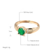 Delicate Gold with Circle Cut Emerald Zircon Rings for Women European Golden Jewelry Wedding Elegant Rings Lovers Gifts - Image 2