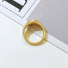 Women Star Signet Rings, Gold Color Stainless Steel Round Finger Band, CZ Stone Star Girl Anel - Image 5
